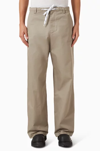 Drawstring Chino Pants in Cotton-twill