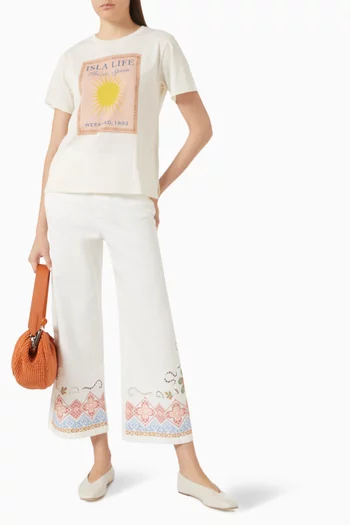 Printed T-shirt in Cotton Jersey