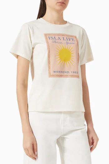 Printed T-shirt in Cotton Jersey