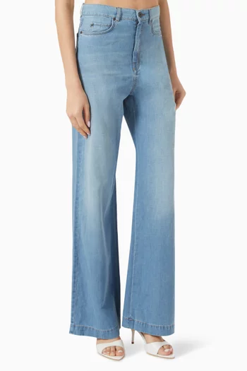 Flared-leg Jeans in Denim