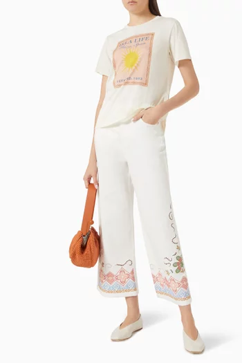 Wide-leg Pants in Cotton