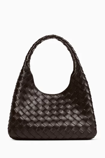 Small Campana Shoulder Bag in Intrecciato Leather