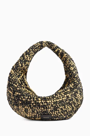 Medium Olivia Shoulder Bag in Raffia