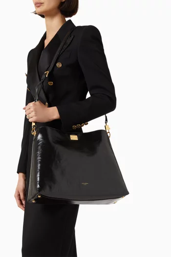 Medium Vittoria Shoulder Bag in Tumbled Leather