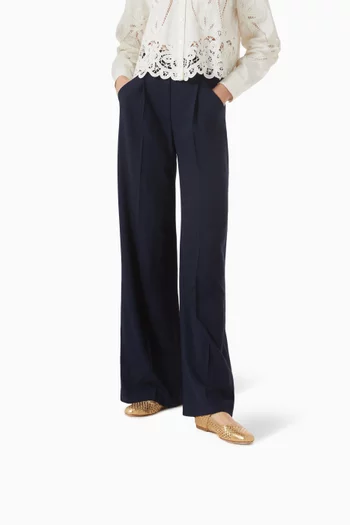 حذاء باليرينا إيلي بكعب مسطح خوص صناعي