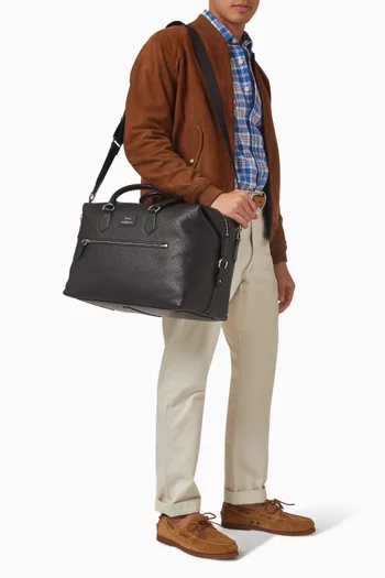 Logo Duffle Bag in Leather