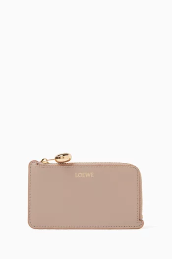 حافظة بطاقات وعملات معدنية بيبل جلد عجل نابا