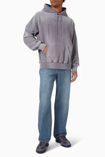 Overdyed Embroidery Hoodie in Cotton