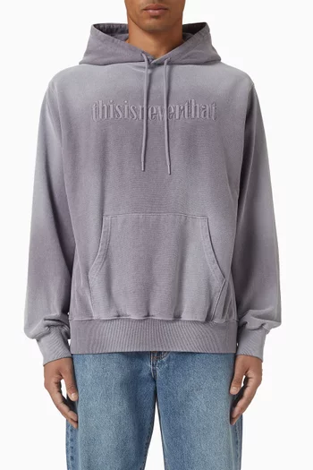 Overdyed Embroidery Hoodie in Cotton