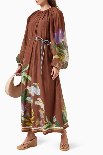 Alfie Ruched Dress in Cotton Blend