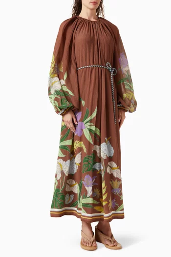 Alfie Ruched Dress in Cotton Blend