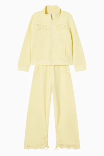 بنطال بحافة بتفاصيل مفرغة