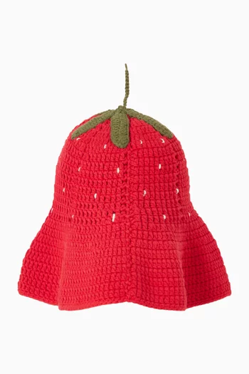 Crochet Strawberry Hat