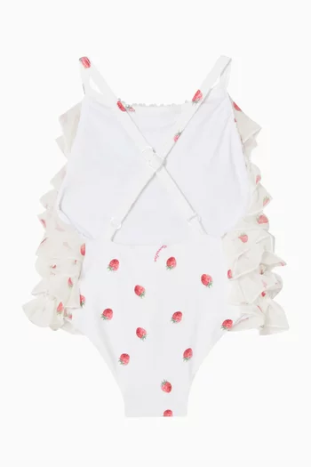 فستان بكشكش وفراولة