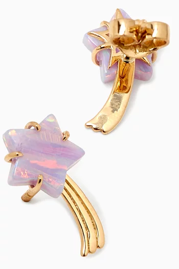 أقراط بدلاية على شكل نجمة ذهب عيار 18