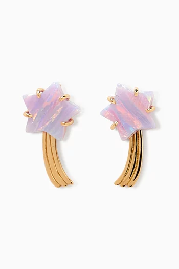 أقراط بدلاية على شكل نجمة ذهب عيار 18