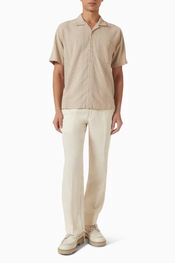 قميص ليلاند بياقة كوبية قطن