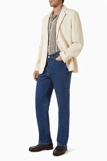 قميص هيو بنسيج كروشيه مزيج قطن