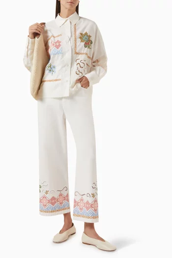 قميص قصير قطن بوبلين