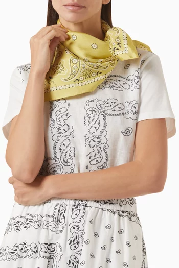 Printed Scarf in Silk-twill