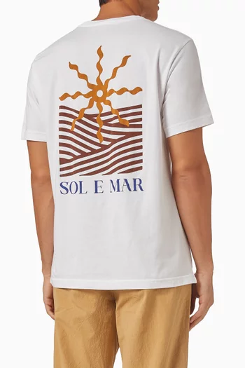 Dinis Sol E Mar Print T-shirt in Cotton