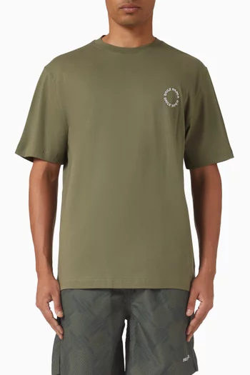 تي شيرت أوربت مطرز بشعار الماركة قطن