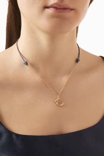 Bedouin Arabic Letter "Ha" Necklace in 18kt Gold