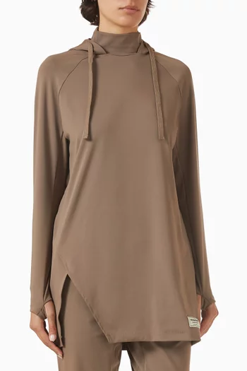 بلوزة رياضية فضفاضة قماش سوفتسكين