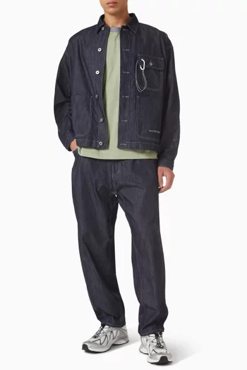 قميص بنمط جاكيت دينم سريع الجفاف