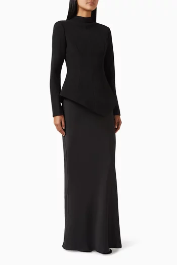 فستان بيبتا بحافة على شكل جرس