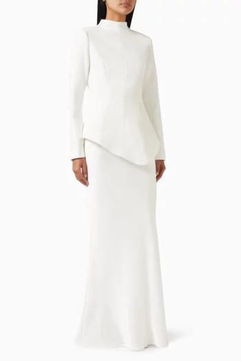 فستان بيبتا بحافة على شكل جرس