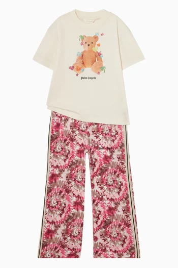 بنطال بقصة ساق واسعة وصباغة بالعقد والربط