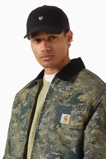 Heart Metal Cap in Cotton Twill