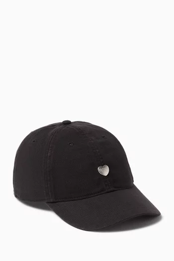 Heart Metal Cap in Cotton Twill