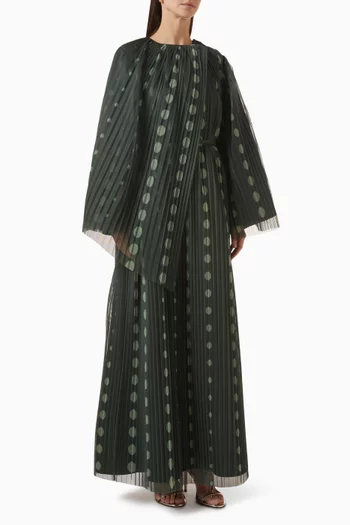 فستان طويل بكاب تول