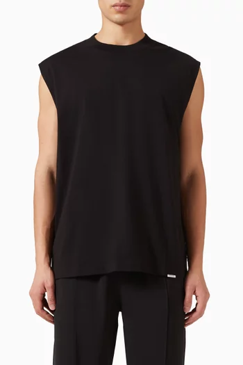 Initial Oversized Tank Top in Cotton