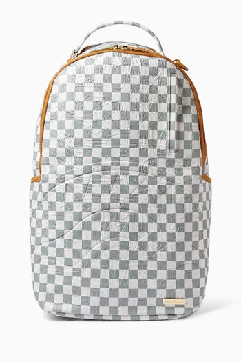 Graff Embossed Check Backpack