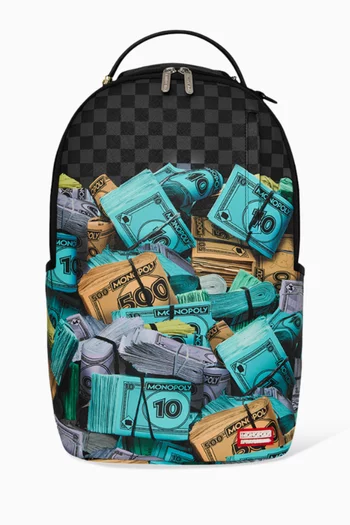 Monopoly Money Stacks Backpack