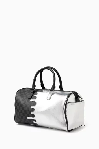 حقيبة دفل ميني بتصميم طلاء جانبي جلد لامع