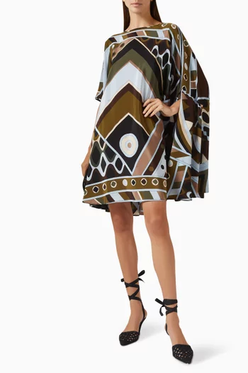 قفطان بنقشة فيفارا حرير كريب صيني