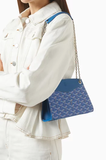 Rouette Structure Mini Shoulder Bag in Goyardine Coated Canvas & Leather