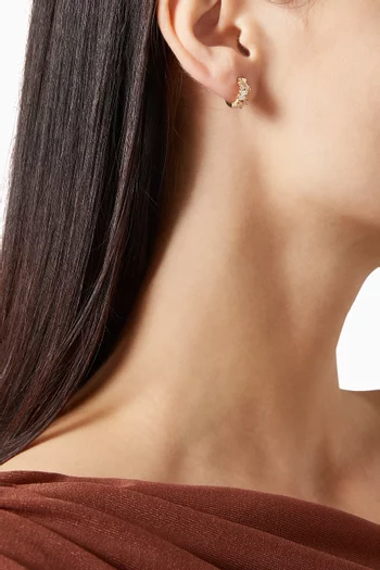 Frenzy Diamond Huggie Earrings in 18kt Yellow Gold