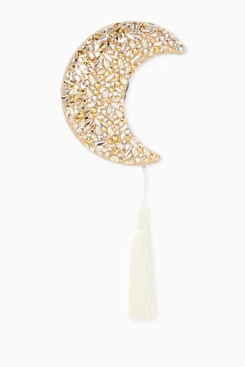 كلاتش بتصميم هلال مرصع بالكريستال