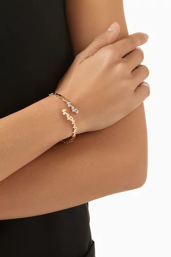 Hobb Diamond Hand Cuff Bracelet in 18kt Rose Gold