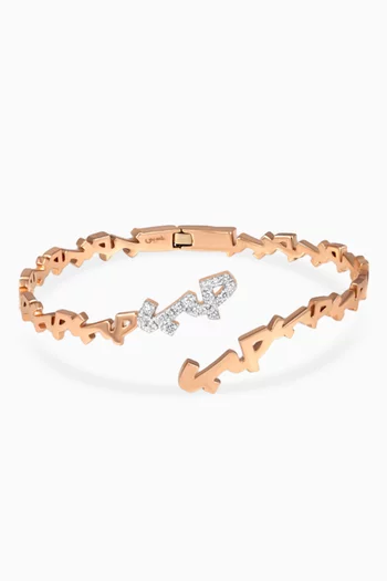 Hobb Diamond Hand Cuff Bracelet in 18kt Rose Gold