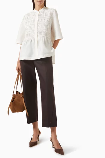 بلوزة قطن بكشكش