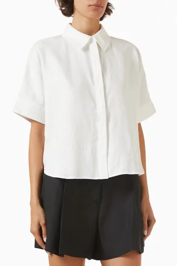 قميص قصير بأكمام قصيرة