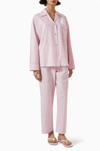The Rose Striped Pyjama Set in Cotton