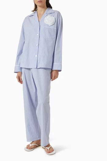 The Rose Striped Pyjama Set in Cotton