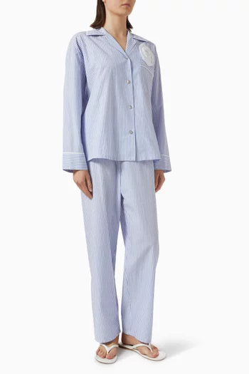 The Rose Striped Pyjama Set in Cotton